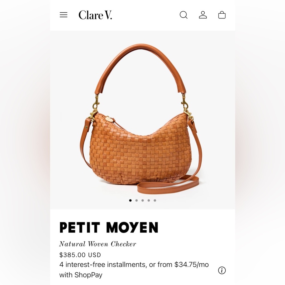 Clare V Natural Woven Shoulder Bag